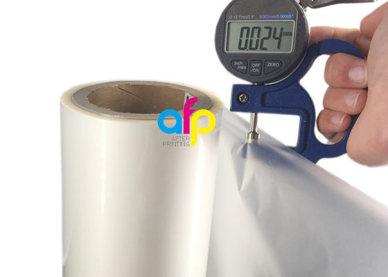 광택 있는 박판으로 만드는 롤필름, 24 미크론 BOPP 박판 영화 445mm * 3000m 목록