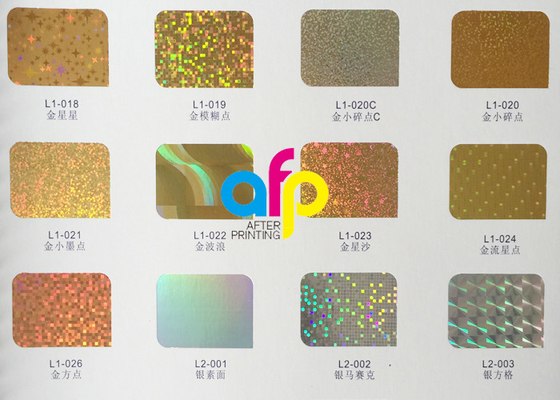 멋진 서류상 뜨거운 각인 포일 640mm * 120m 크기 목록 16 미크론 간격